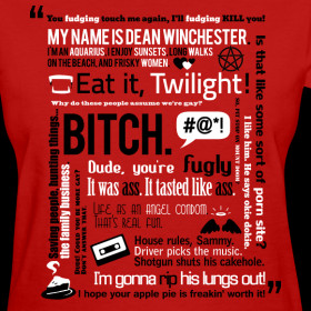 Design ~ Dean Winchester Quotes Women's