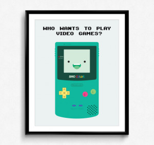 Adventure Time - BMO Color Poster With Quote - print, nintendo ...