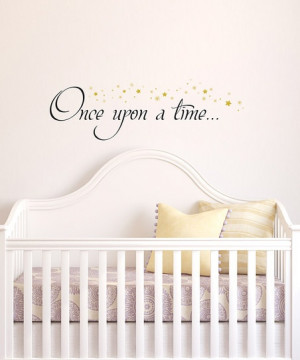 Black & Gold 'Once Upon a Time' Wall Quote