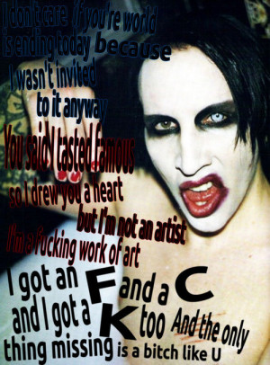 ... image include: work of art, Lyrics, Marilyn Manson, perfect and quotes