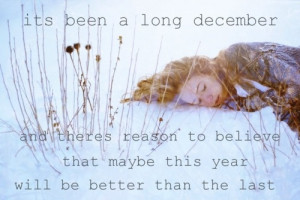 Counting Crows - long december. I've always loved this song.