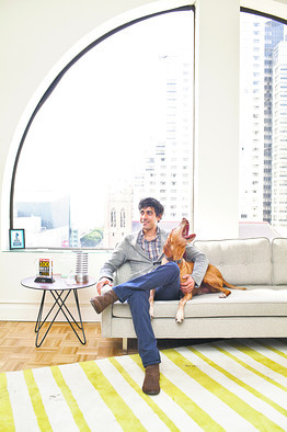 Yelp Chief Executive Jeremy Stoppelman, with his dog Darwin, at the ...