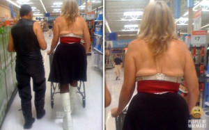 The craziest and funny people just love shopping in Walmart.