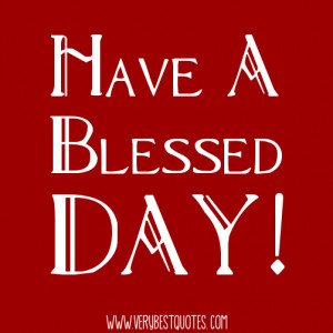 Have a blessed day!