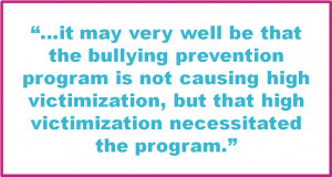 Correlation is Not Causality, or Why Bullying Prevention Programs ...