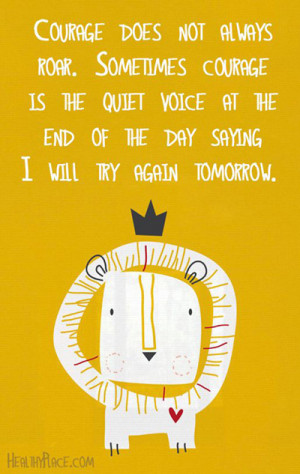 Positive Quote about Life: Courage to try again tomorrow Motivational ...