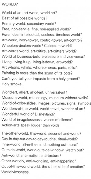 Ad Reinhardt | Shape? Imagination? Light? Form? Object? Color? World?