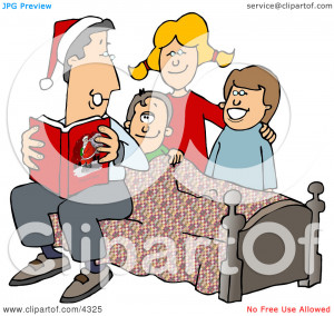 ... Bedtime-Christmas-Story-To-His-Sons-And-Daughter-Clipart-10244325.jpg