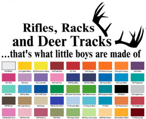 Rifles Racks And Deer Tracks? That's What Little Boys Are Made Of Wall ...