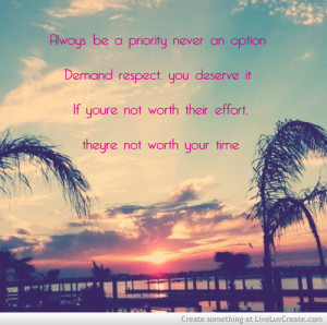 Respect You Deserve It