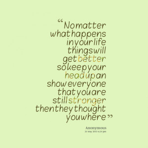 Better Quotes - Quotes from Hopey Pate: No matter what happens in your ...