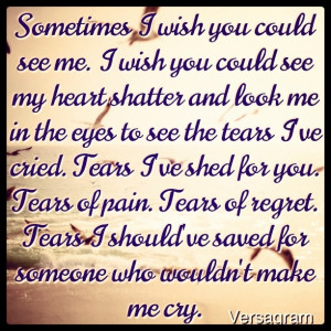Tears..If they only knew..