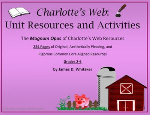 Charlotte's Web Unit Resources Novel Study Common Core