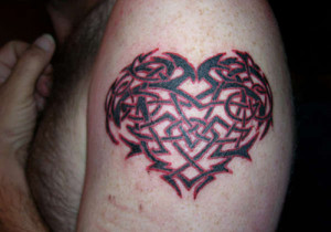 love heart tattoos for men