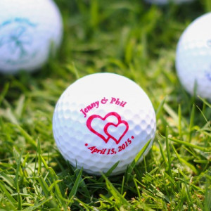 personalized wedding golf balls how else can two avid golfers properly ...