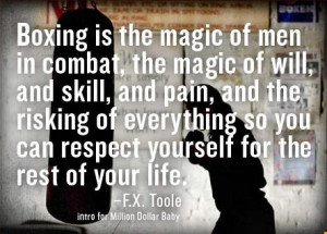 ... respect yourself for the rest of your life.