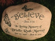 Engraved Bible Quote Rocks