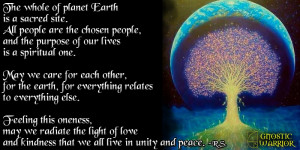 The whole of planet earth is a sacred site