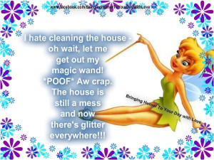 tinkerbell cleaning house