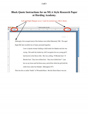 How To Block Quote In An Mla Paper