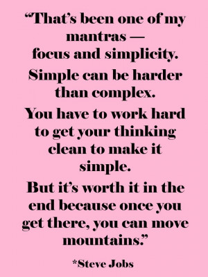 Focus & Simplicity | Steve Jobs Quotes | The Tao of Dana