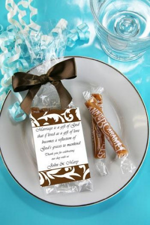 caramel candy inspirational quotes wedding favor