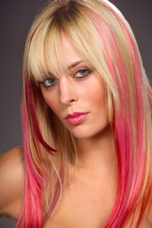 by hair color ideas in pink hair