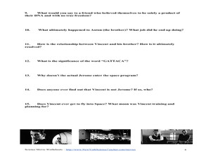 in this gattaca movie worksheet students read movie facts and quotes ...