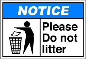 Do Not Litter Signs Clip Art