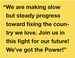 power is the theme of our upcoming power for america