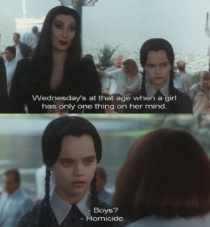 boys homicide Wednesday Addams wednesday Addams Family puberty just ...