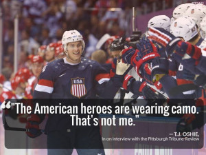 Great quote today by T.J. Oshie after a 3-2 shootout win for the 2014 ...