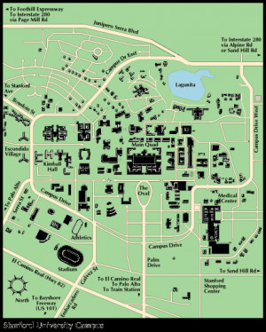 University of Stanford Area Map