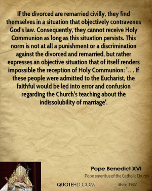 ... Communion: '. . . If these people were admitted to the Eucharist, the