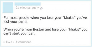 funny twitter quotes, living in boston, funny accents