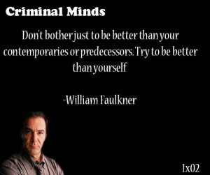 bother just to be better than your contemporaries or predecessors ...