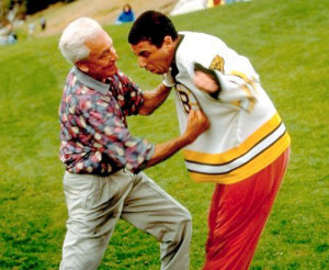 Bob Barker pummels Adam Sandler in a famous scene from 