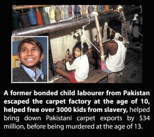 Iqbal Masih - a symbol of abusive child labor in the developing world ...