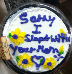 funny cake message