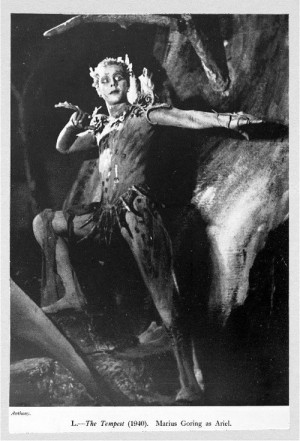 Marius Goring as Ariel in The Tempest (1940)