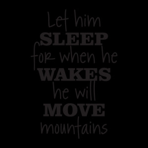 Let Him Sleep Retro Script Wall Quotes™ Decal