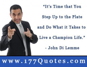 Motivational Quote: Step Up to the Plate of Life