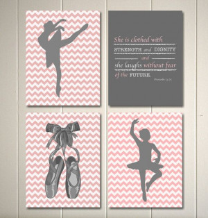 Baby girl nursery art, ballerina nursery, inspirational nursery quotes ...