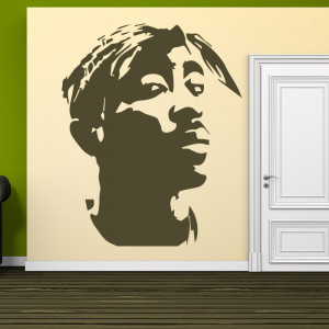 tupac wall sticker rapper wall decal art