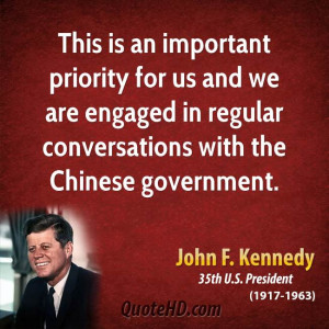 ... we are engaged in regular conversations with the Chinese government