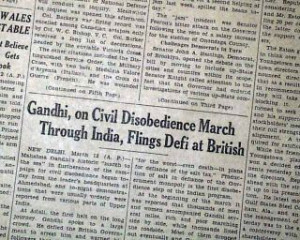 Mahatma Gandhi Salt March Satagraha Begins Dandi India Indian 1930 Old