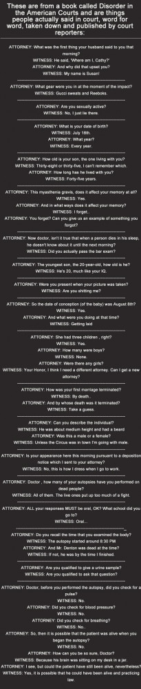 Too funny not to pass on - How Do Court Reporters Keep Straight Faces?