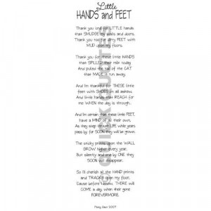 Little Hands and Feet Vellum Quotes Kitchen & Dining