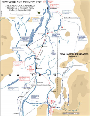 battle of saratoga map 1777