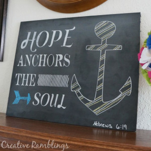 Summer Anchor Chalkboard Art on kleinworthco.com